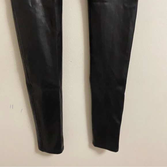 Spanx women’s faux leather leggings black pants size medium - Picture 3 of 11